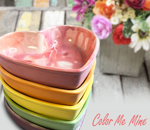 Altamonte Springs Color Me Mine Candy Heart Bowls