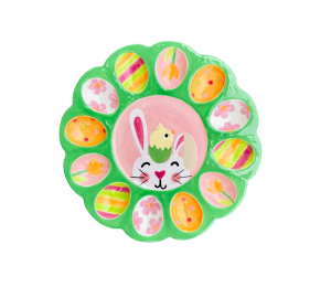 Altamonte Springs Color Me Mine Easter Sherbet Egg Plate